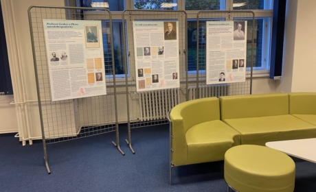 An exhibition in the library dedicated to Prof. Gruber